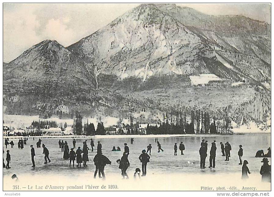 REPRODUCTION ///  LAC D'ANNECY PENDANT L'HIVER DE 1890 - Annecy