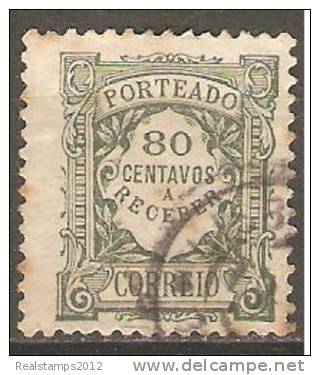 PORTUGAL  (PORTEADO) - 1922-1927.  Emissão Regular ( Tipo De 1904) Unicolor.   80 C.  (o)   MUNDIFIL  Nº 43 - Oblitérés