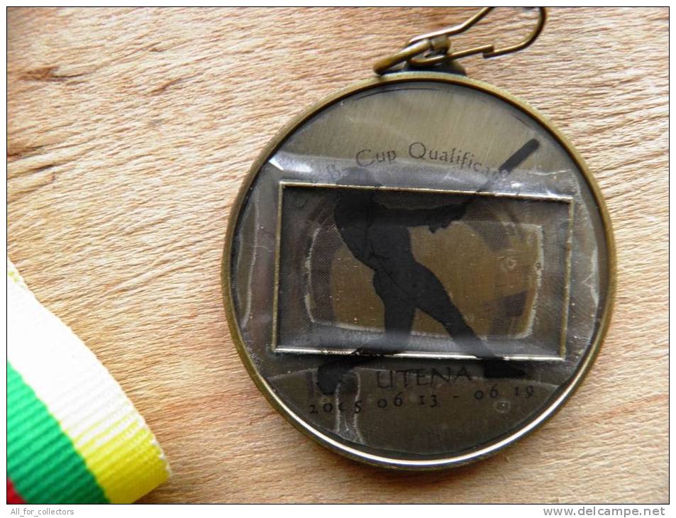 BASEBALL Medal From Lithuania, Utena 2005 C.E.B. Cup Qualification, 2 Scans - Altri & Non Classificati