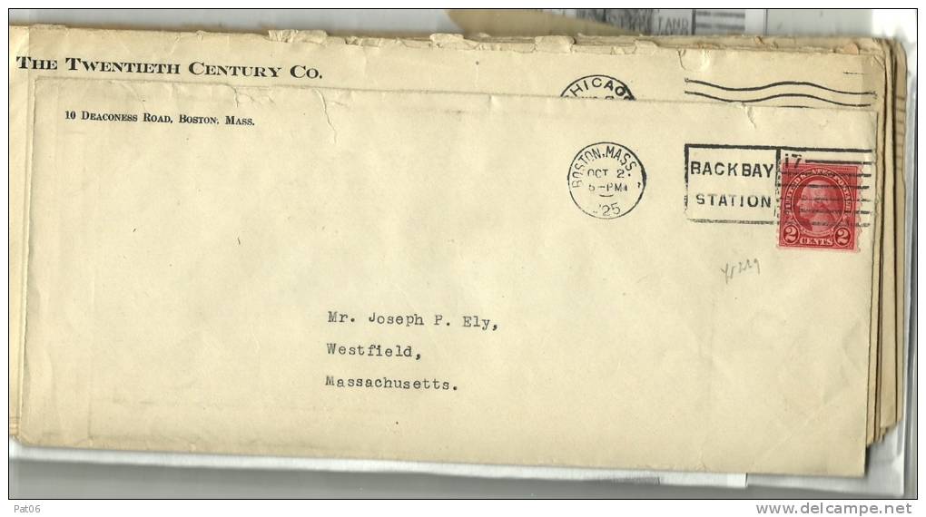 ETATS-UNIS &ndash; 1925/1927* Lot De 12 Enveloppes Affranchissement Yv.N°229.&ndash; Oblitérations Diverses * BOSTON &nd - Postal History