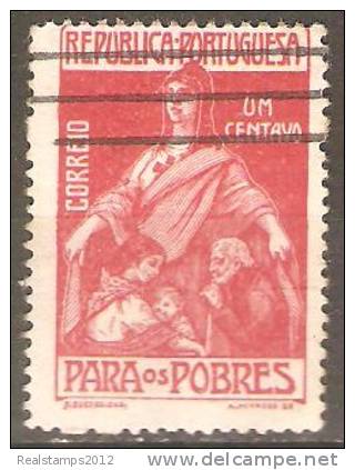 PORTUGAL  (IMPOSTO POSTAL E TELEGRÁFICO) - 1915-1925.   Para Os Pobres.  Pap. Liso,  1 C.  (o)   MUNDIFIL  Nº 7 - Usado