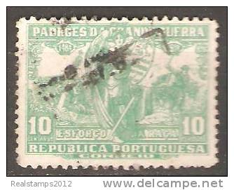 PORTUGAL (IMPOSTO POSTAL E TELEGRÁFICO)  1925  Padrões Da Grande Guerra.  10 C.  Verde  (o)  MUNDIFIL  Nº 14 - Usati