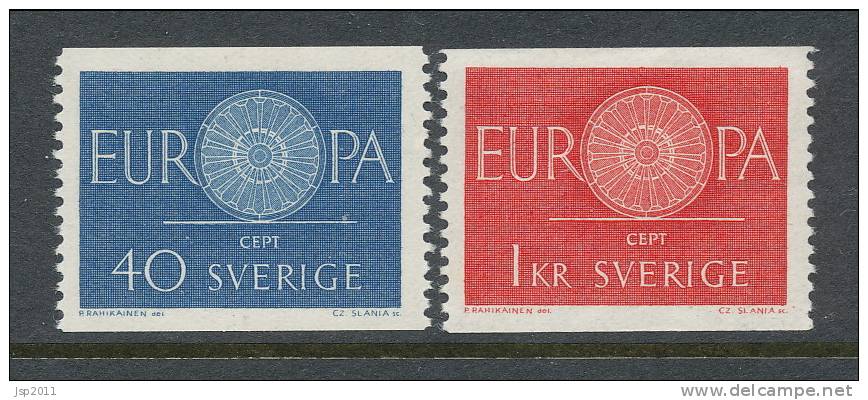 Sweden 1960 Facit # 517-518. Europa I, Set Of 2, See Scann, MNH (**) - Nuevos