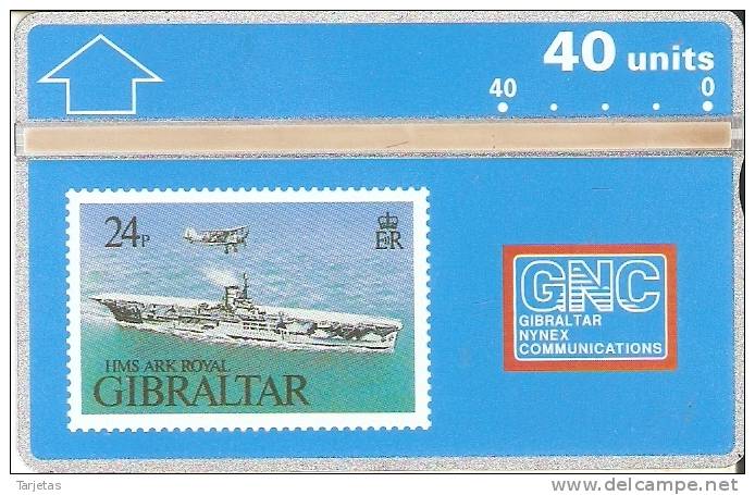 Nº 17 TARJETA DE GIBRALTAR DE UN SELLO DE UN BARCO NUEVO-MINT (STAMP-SHIP) - Gibraltar