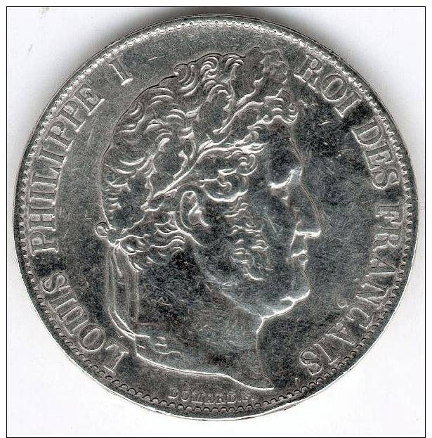 5 Francs Argent , Louis-Philippe Ier 1847 K (second Type), Le I Est Plus éloigné - Andere & Zonder Classificatie