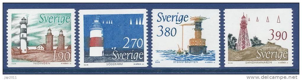 Sweden 1989 Facit # 1537-1540. Lighthouses, Set Of 4, MNH (**) - Nuevos