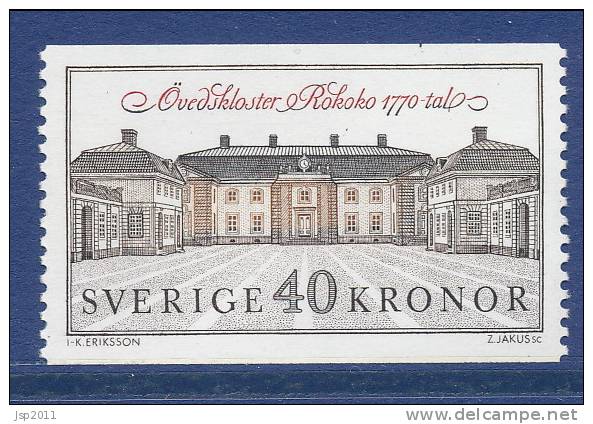 Sweden 1990 Facit # 1646. Övedskloster Rococo Palace, MNH (**) - Nuevos