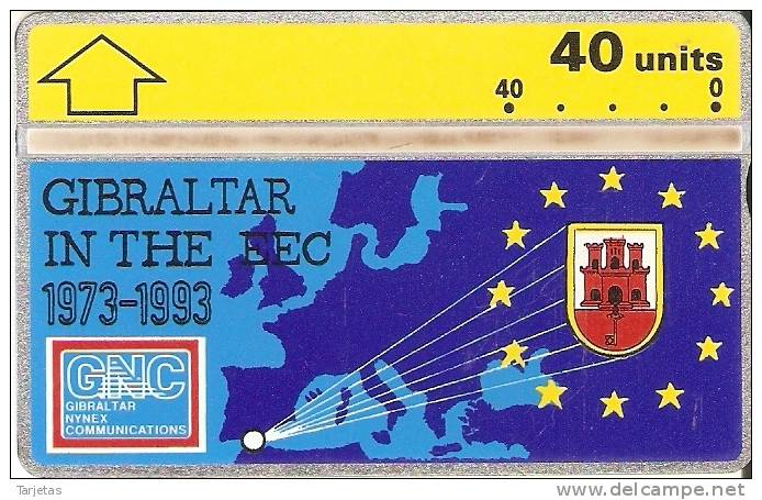 Nº 22 TARJETA DE GIBRALTAR DE LA COMUNIDAD EUROPEA  NUEVO-MINT - Gibilterra