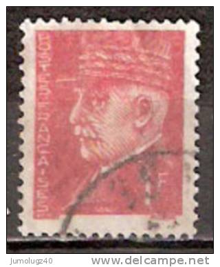 Timbre France Y&T N° 514 (4) Obl.  Type Pétain (Houriez).  1 F. Rouge. Cote 0,15 € - 1941-42 Pétain