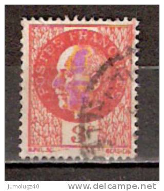 Timbre France Y&T N° 521 (2) Obl.  Type Pétain (Bersier).  3 F. Orange. Cote 0,15 € - 1941-42 Pétain