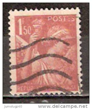 Timbre France Y&T N° 652 (4) Obl.  Type Iris.  1 F 50. Rouge-brun. Cote 0,15 € - 1939-44 Iris