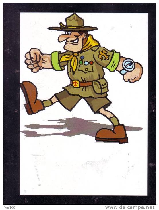 SCOUTISME,SCOUT,SCOUTING,HUMOR POST CARD UNUSED. - Scouting