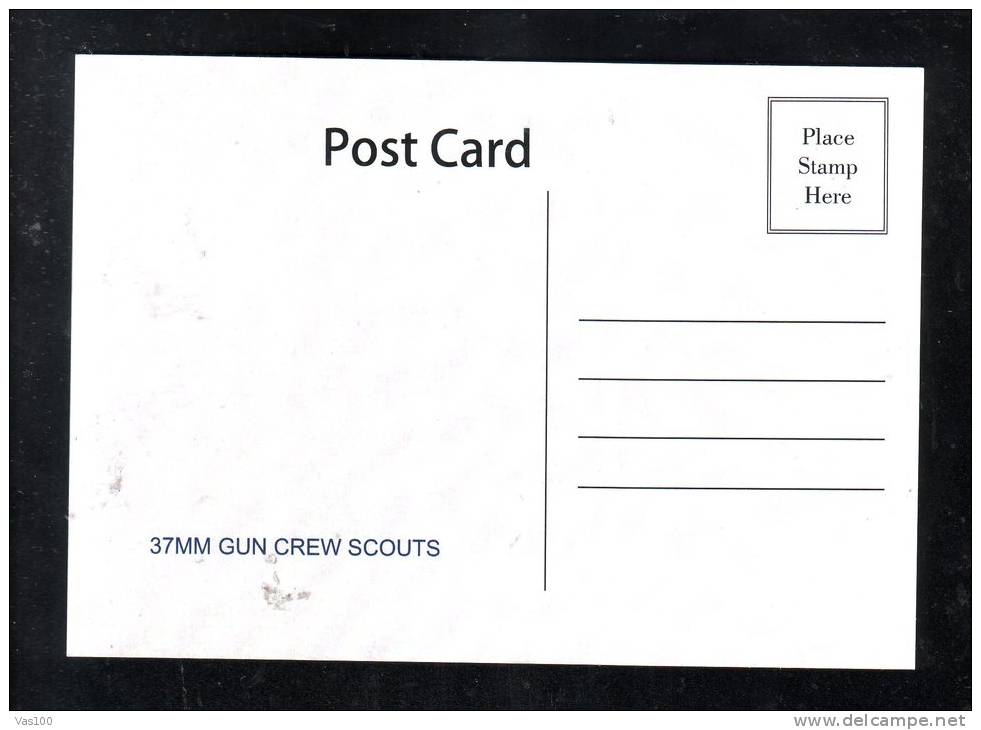 SCOUTISME,SCOUT,SCOUTING,37MM GUN CREW SCOUTS  , POST CARD UNUSED. - Scoutismo