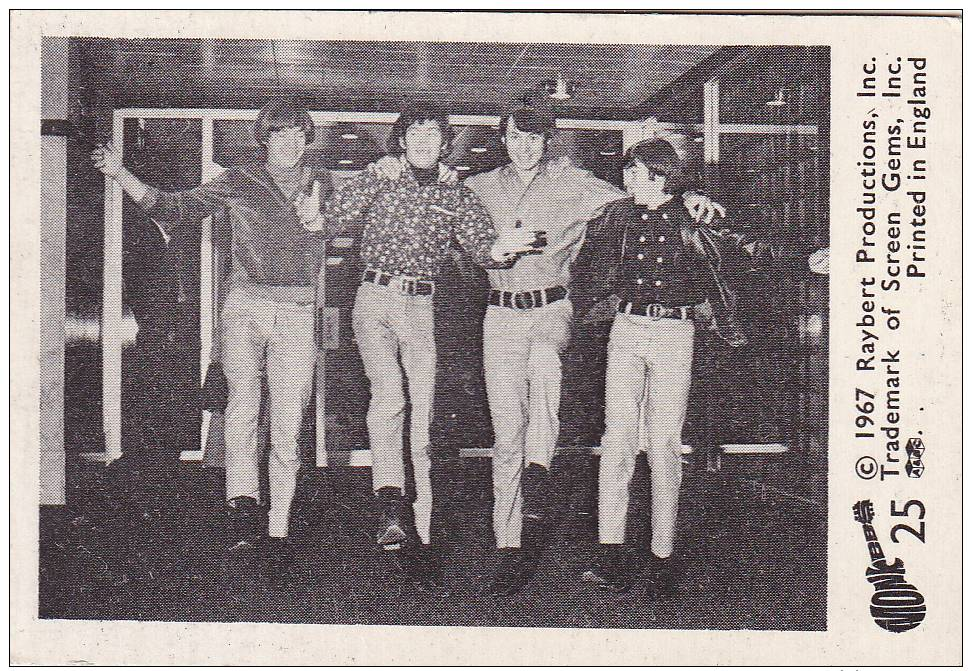 A&amp;BC Monkees Black And White Card No. 25 - Autres & Non Classés