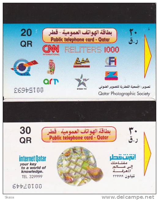 Qatar, 2 Cartes Série 1, Welcome 20 QR Et Cavaliers 30 QR - Qatar