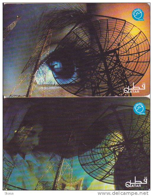 Qatar, 2 Cartes Série 2, Telecom Antennes 30 QR - Qatar