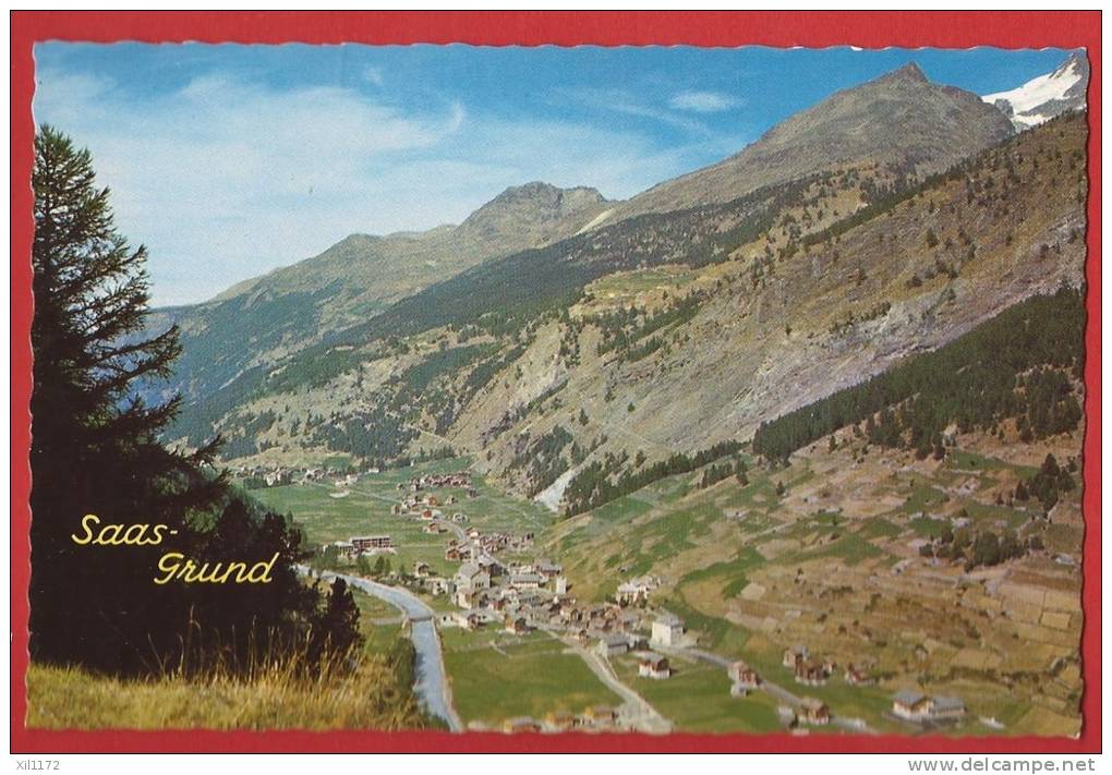 YY0296-01 Saas Grund Mit Fletschhorn. Nicht Gelaufen. Furter 106-818 - Saas-Grund