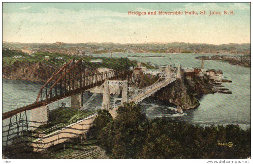 St John NB 1910 Postcard - St. John