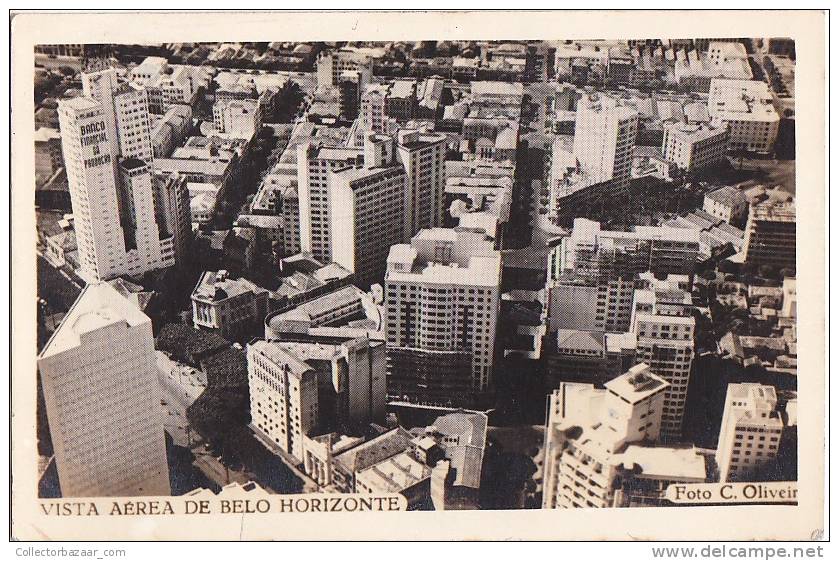 Belo Horizonte Air Mail Vintage Original Photo Postcard Cpa Ak (W3_1061) - Belo Horizonte