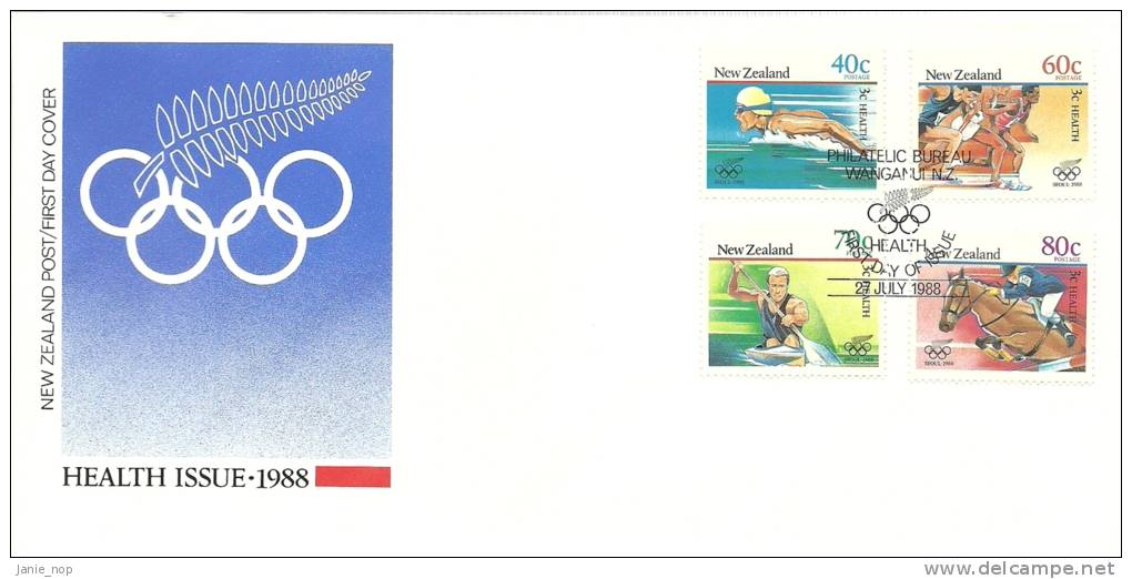 New Zealand 1988 Health Olympics FDC - FDC