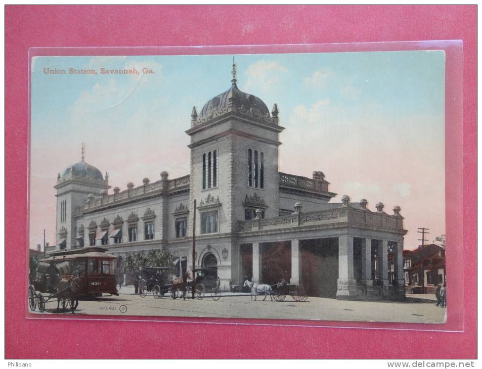 > GA - Georgia > Savannah Union Train Station Ca 1910-           -----------  Ref 808 - Savannah