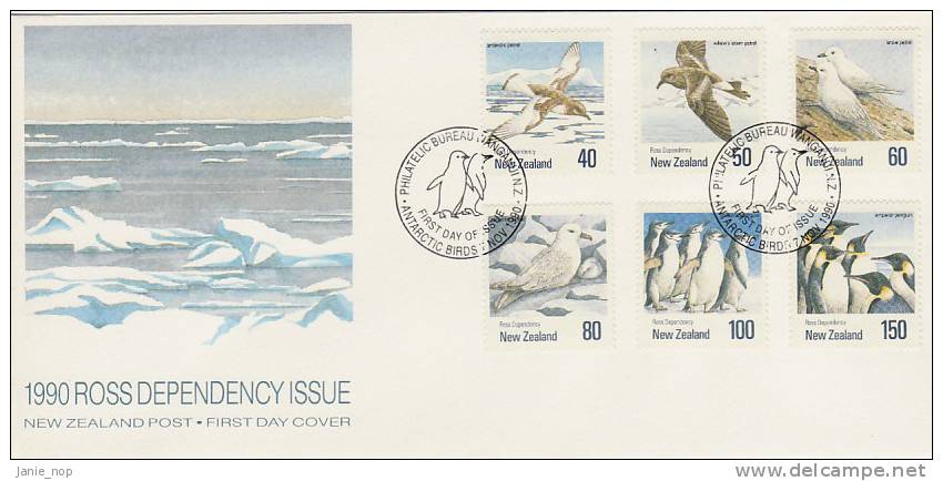 New Zealand 1990 Antarctic Birds FDC - FDC