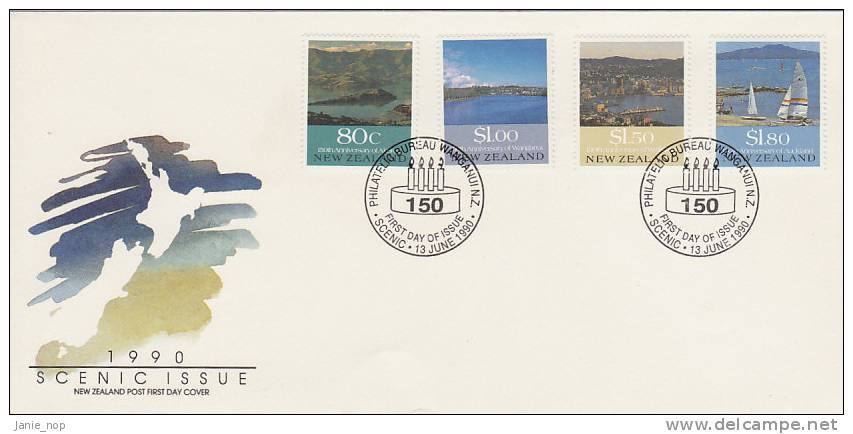 New Zealand 1990 Scenic Issue FDC - FDC