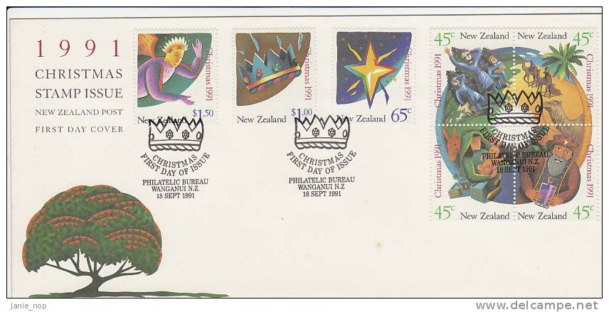 New Zealand 1991 Christmas FDC - FDC