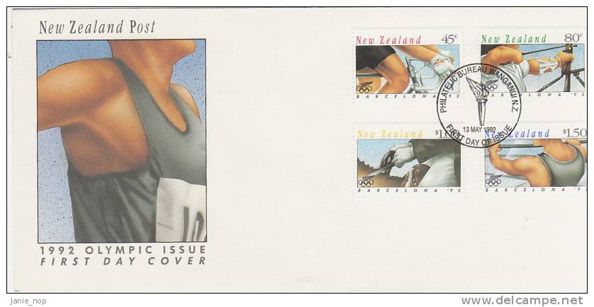 New Zealand 1992  Barcelona Olympic Games FDC - FDC