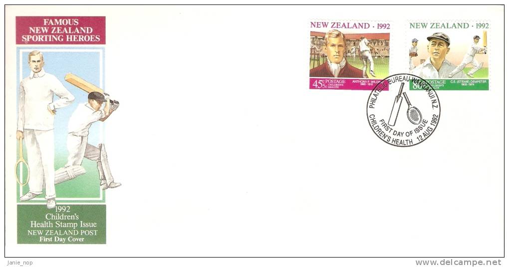 New Zealand 1992  Famous Sporting Heroes FDC - FDC