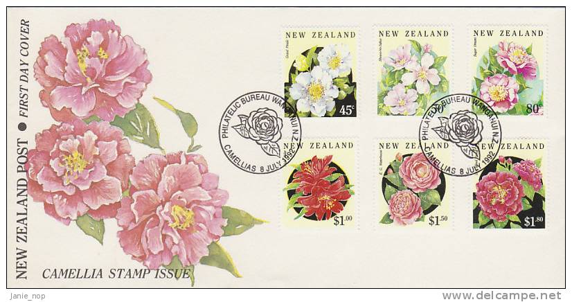 New Zealand 1992 Camellias FDC - FDC