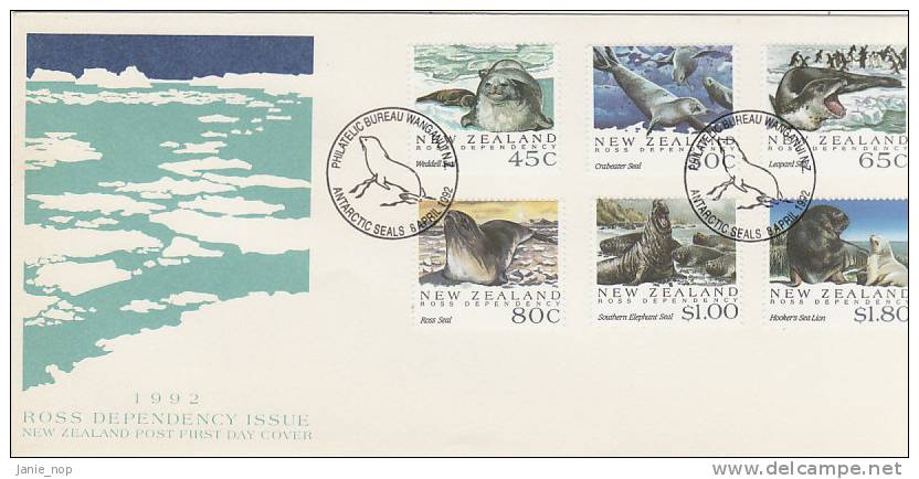 New Zealand 1992 Ross Dependency Animals FDC - FDC