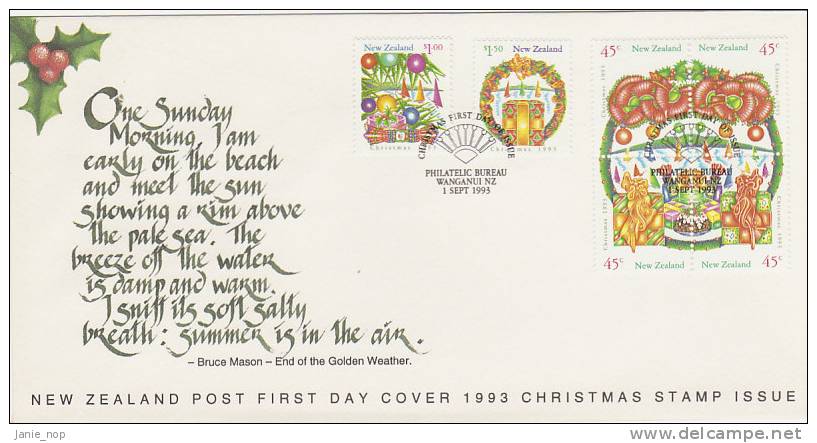 New Zealand 1993 Christmas FDC - FDC