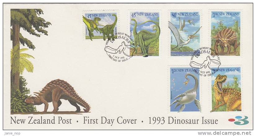 New Zealand 1993 Dinosaurs FDC - FDC