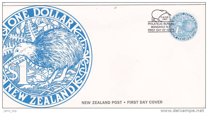 New Zealand 1993 Round Blue Kiwi FDC - FDC