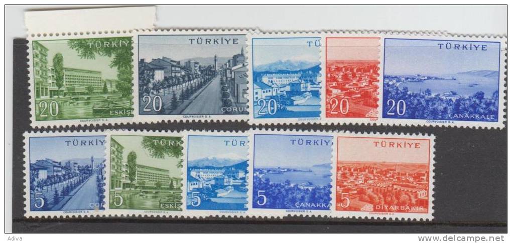 Turkey 1958 MiNr. 1539 - 1570 - Unused Stamps