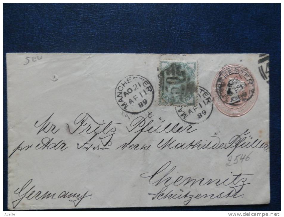 A2546  1889 TO GERMANY - Covers & Documents