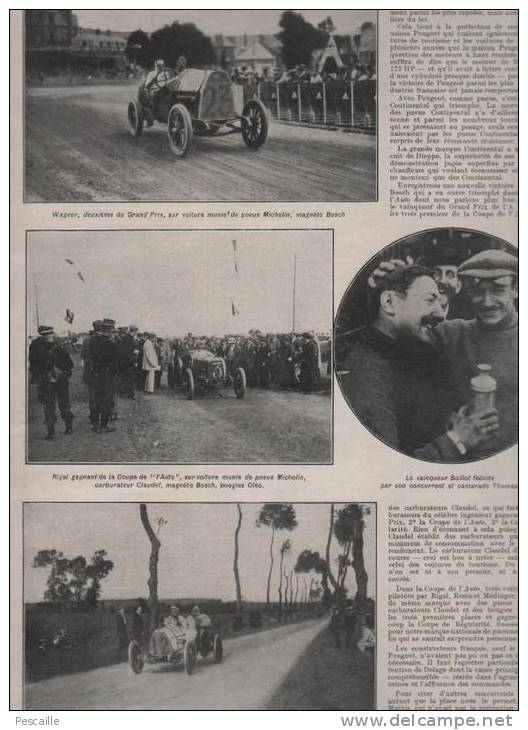 LE MONDE ILLUSTRE 29 06 1912 - SPORT AUTOMOBILE DIEPPE - FETE FLEURS - HIPPISME - LE BOURGET - PARIS BOULEVARDS - BOXE - Other & Unclassified