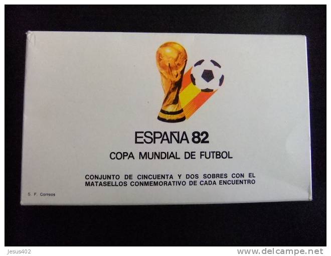 ESPAÑA ESPAGNE FDC 1982 COPA MUNDIAL DE FUTBOL Conjunto De 52 FDC Sobres Con El Matasellos De Cada Partido - 1982 – Spain