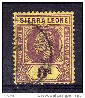 Sierra Leone - 1912 - 3d Definitive (Ordinary Paper) - Used - Sierra Leone (...-1960)