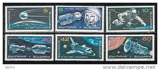 BULGARIA \ BULGARIE 1990 - Exploration De L´espace - 6v** - Europa