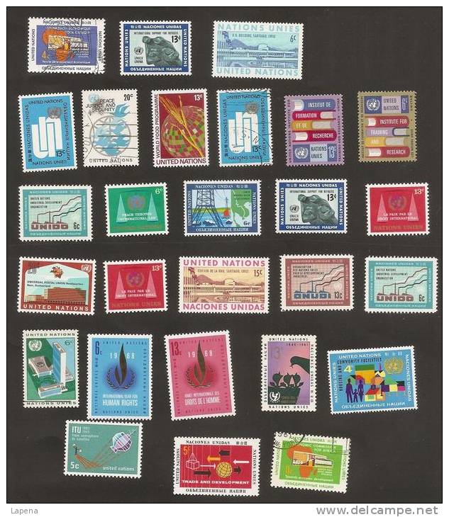 ONU New York 27 Stamps Dif News & Used - Usados