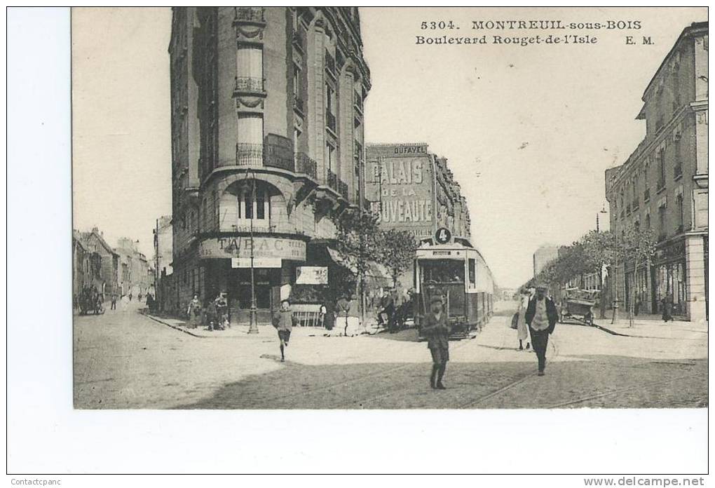 MONTREUIL   ( 93 )  -  Boulevard Rouget De L´ Isle ( Tramway  ) - Montreuil