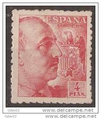 ES933-LAB950TSC.España.Spain .Espagne.FRANCO.DENTADO GRUESO 1940/45(Ed 933**) Sin Charnela MAGNIFICO - Sin Clasificación