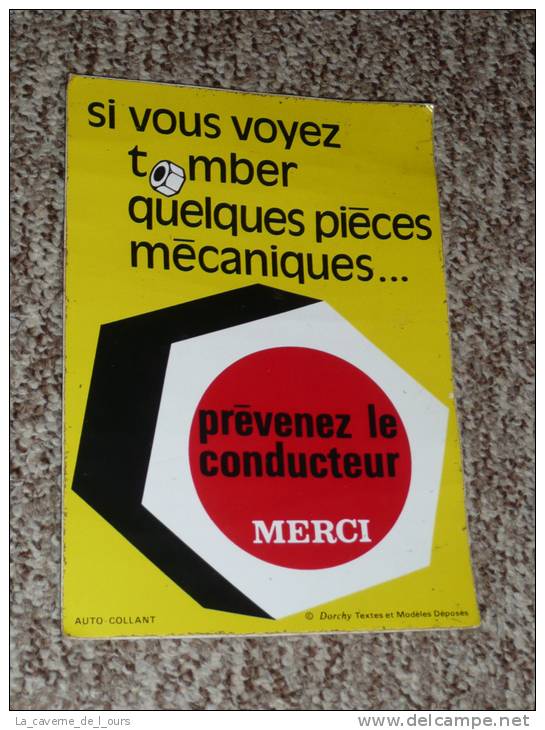 CPM Carte Postale Autocollant Adhésif, "Si Vous Voyez Tomber Quelques Pièces Mécaniques ..." - Other & Unclassified