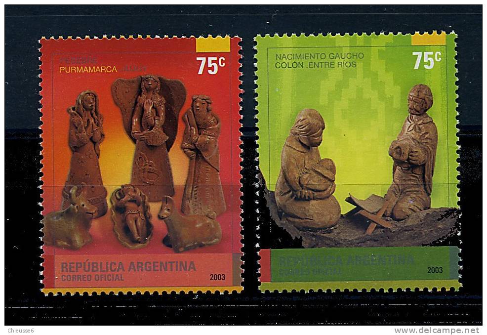 Argentine ** N° 2430/2431  - Noël - Unused Stamps