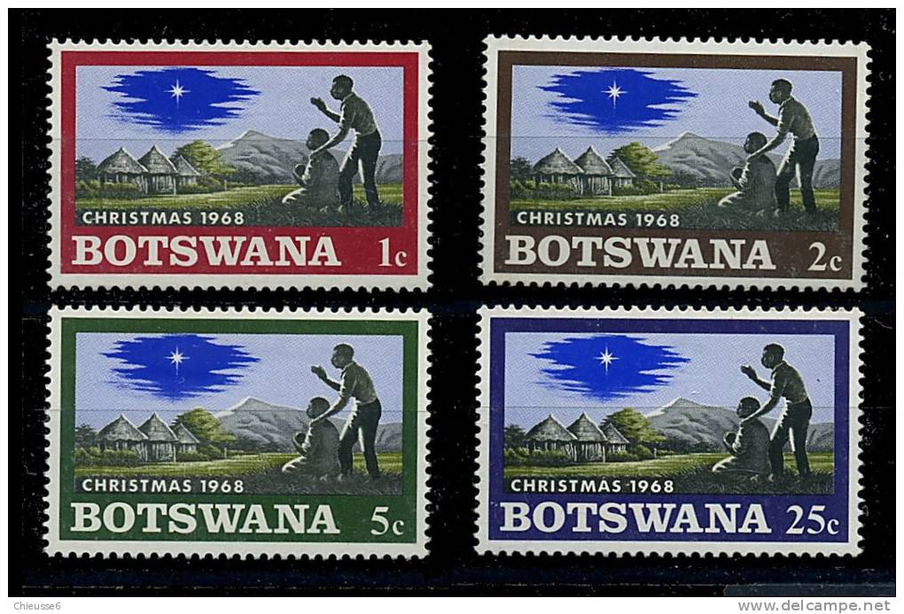 Botswana** N° 199 à 202  - Noël - Botswana (1966-...)