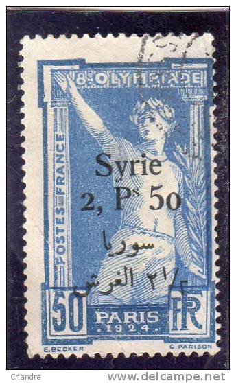 Syrie:année 1924 (surcharge Bilingue)  N°152  Oblitéré - Andere & Zonder Classificatie