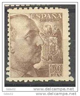 ES935-L2347THSC.España.Spa In .Espagne.GENERAL FRANCO.1940/45. (Ed 935**)sin Charnela.MUY BONITO - Otros & Sin Clasificación