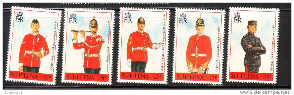 St. Helena 1990 Military Uniforms Soldiers MNH - St. Helena